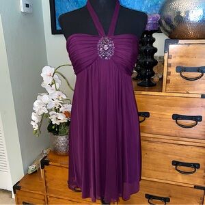 xscape by Joanna Chen - halter mini cocktail dress